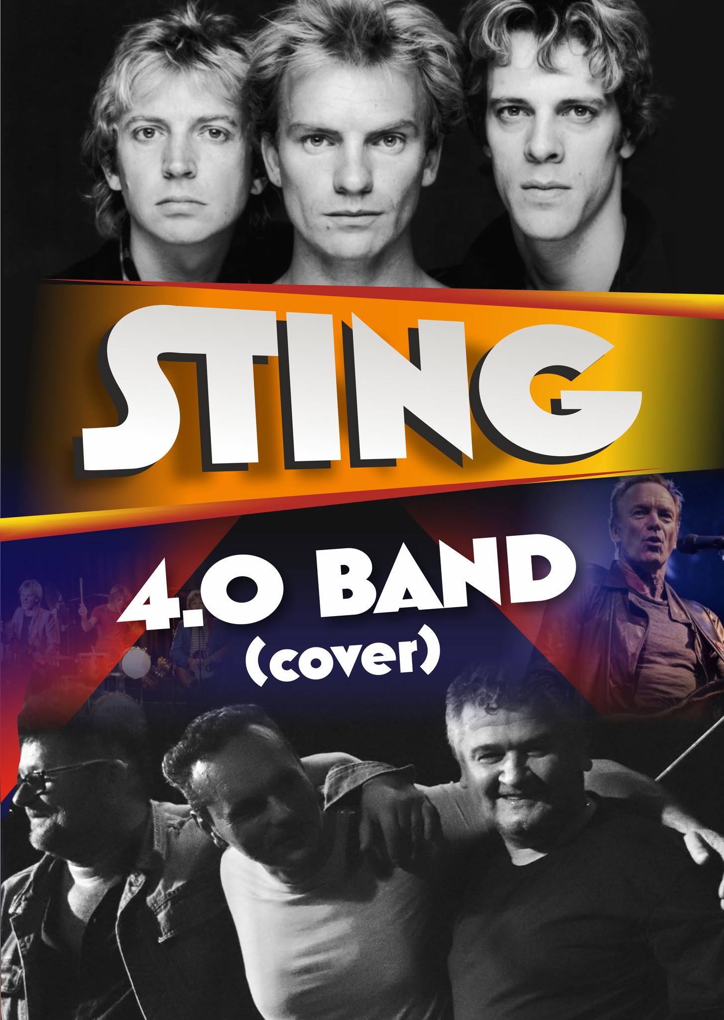 Plakát koncertu Sting 4.0 cover band