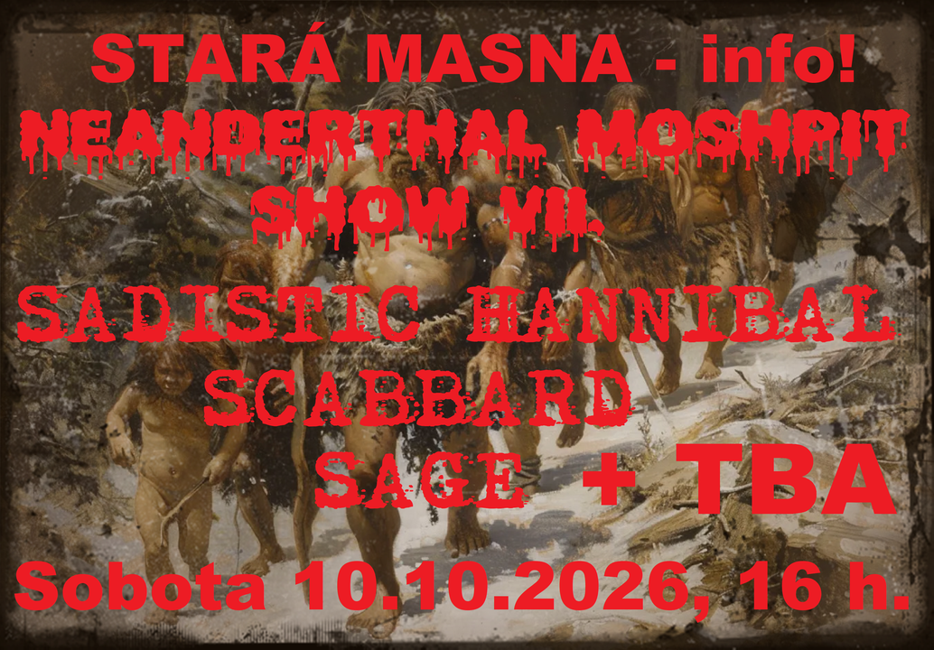 Plakát koncertu Neanderthal Moshpit Show IX.